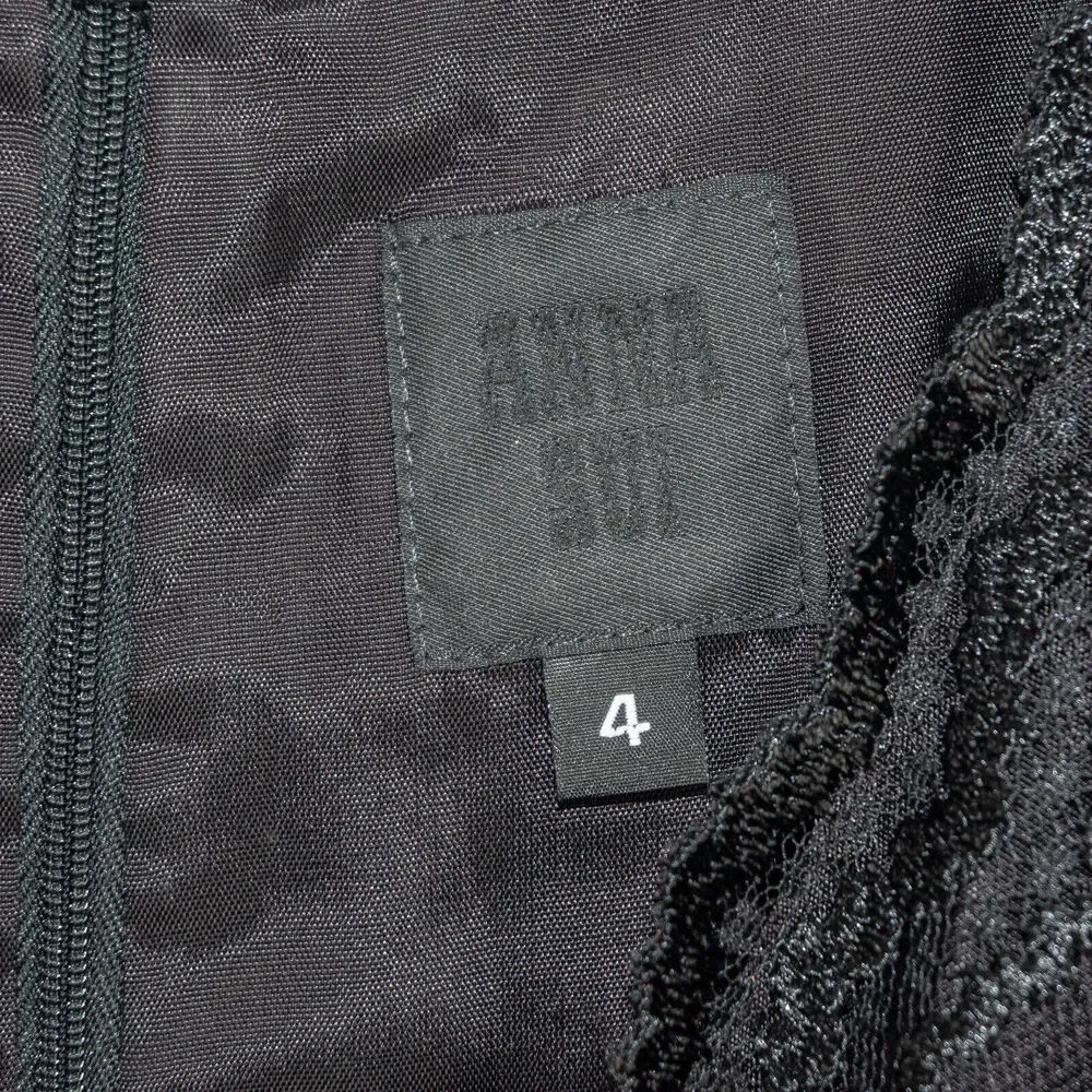 ANNA SUI V-neck Lace Empire Waist Dress Sleeveless in Black Size 4 - Picture 3 of 9